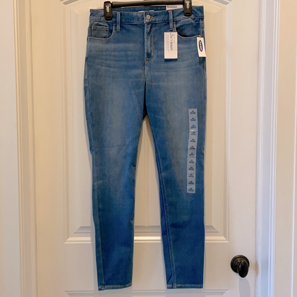 NWT Old Navy High-Rise Rockstar Jeans, Size 10